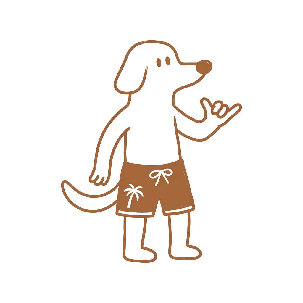 The What Up Dog mascot giving a shaka